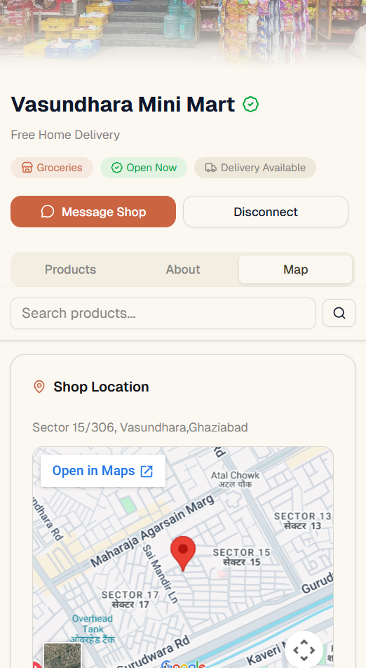 Shop page